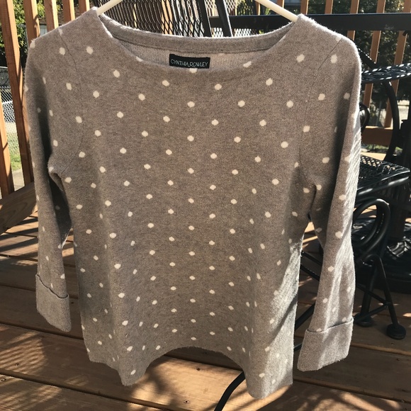 Cynthia Rowley Polka Dot Sweater Sz Xs 